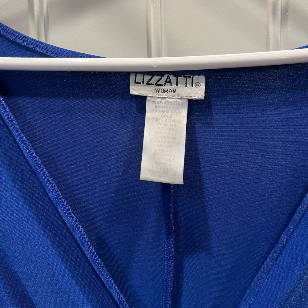 Lizzatti Blue Sleeveless Dress Sz 18w - Picture 5 of 5